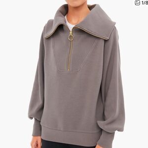 Varley Vine Half Zip Ottoman Pullover in Deep Charcoal
TT13